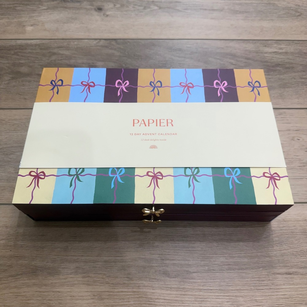 Papier x Anthropologie 12 Day Advent Calendar Desk Delights Stationery Gift Set
